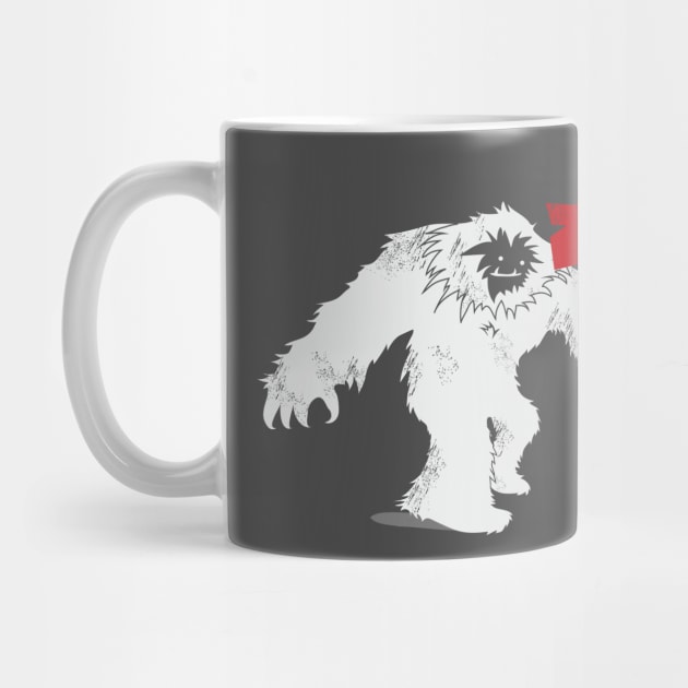 Funny Ski Shirt Abominable Snowman Yeti by HungryDinoDesign